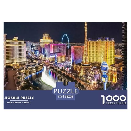 Nachtlandschaft 1000 Teile Puzzle Landscape Für Die Ganze Familie Herausforderung Detailreich Spaß Pädagogisches Spiel 38x26cm/1000pcs von OJASDBDJE