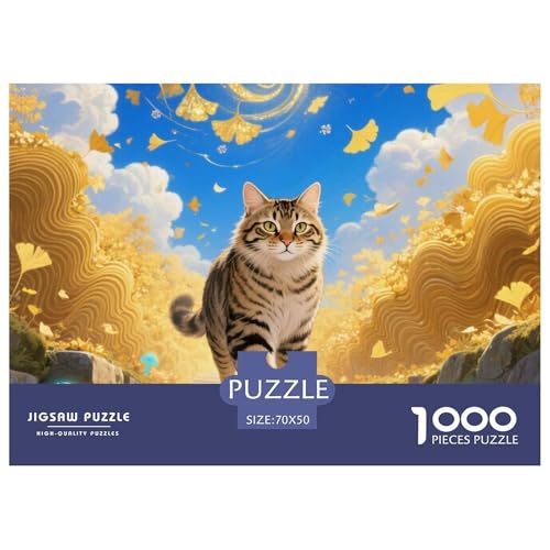 Norwegische Waldkatze 1000 Teile Puzzle Pet Katze Für Die Ganze Familie Herausforderung Premium-Qualität Spaß Lernspiel 70x50cm/1000pcs von OJASDBDJE
