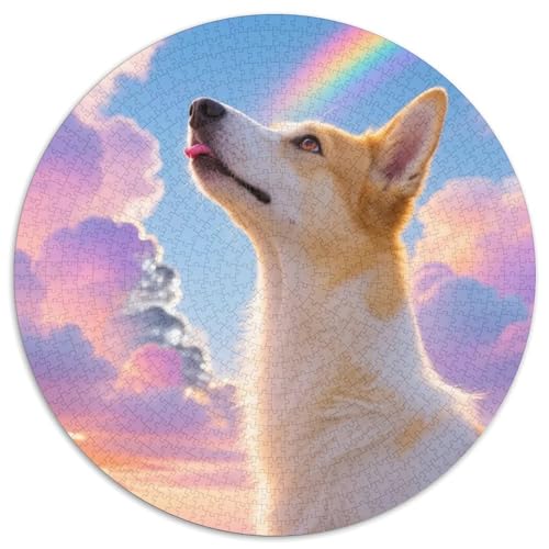 Norwegischer Lundehund Mit 1000 Teilen Puzzle Haustier Hund Runde Kreispuzzles Für Erwachsene Und Kinder Pädagogisches Für Erwachsene Kinder Buntes Tier Geschenke 1000pcs (67.5x67.5cm) von OJASDBDJE