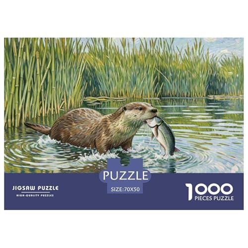 Otter 1000 Teile Puzzles Tiere Für Kinder Ab 12 Jahren Entspannend Detailreich Spaß Pädagogisches Spiel 70x50cm/1000pcs von OJASDBDJE