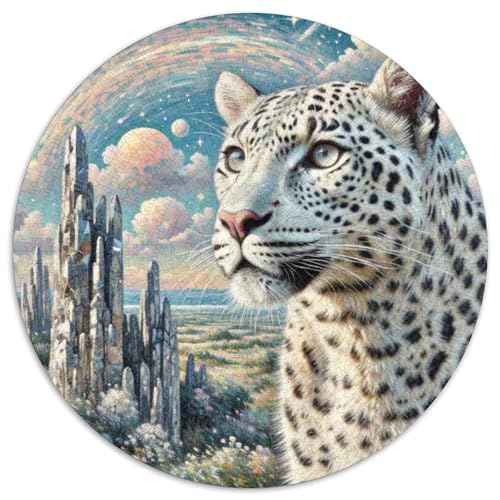 Panthera Onca 1000 Teile Puzzle Tier Runde Kreispuzzles Für Erwachsene Und Kinder Pädagogisches Für Erwachsene Kinder Buntes Tier Stressabbau-Spielzeug 1000pcs (67.5x67.5cm) von OJASDBDJE