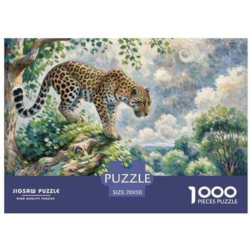 Panthera Onca 1000 Teile Puzzle Tiere Für Die Ganze Familie Herausforderung Detailreich Spaß Lernspiel 70x50cm/1000pcs von OJASDBDJE