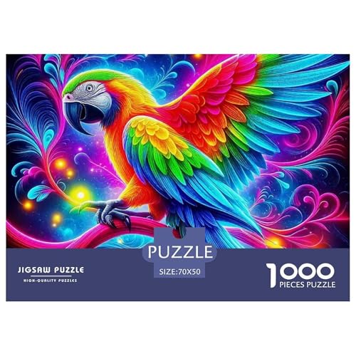 Papagei 1000 Teile Puzzle Bird Für Die Ganze Familie Entspannend Detailreich Spaß Pädagogisches Spiel 70x50cm/1000pcs von OJASDBDJE
