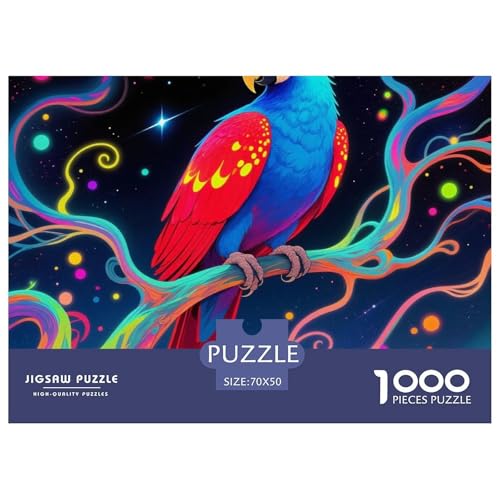 Papagei 1000 Teile Puzzle Bird Geschenke Für Frauen/Männer Entspannend Premium-Qualität Spielzeug Pädagogisches Spiel 70x50cm/1000pcs von OJASDBDJE