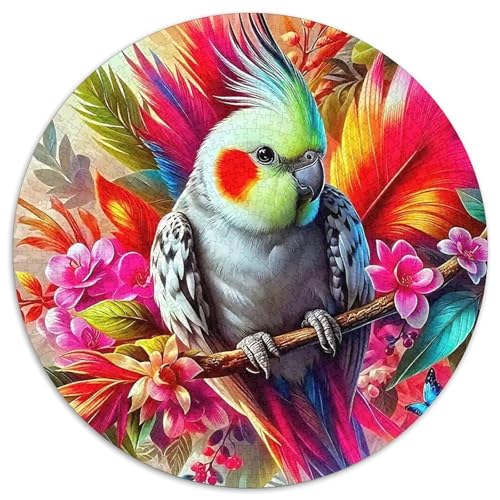 Papagei Mit 1000 Teilen Puzzle Vogel Circular Puzzles Geeignet Ab 12 Jahren Pädagogisches Für Erwachsene Kinder Buntes Tier Geschenke 1000pcs (67.5x67.5cm) von OJASDBDJE