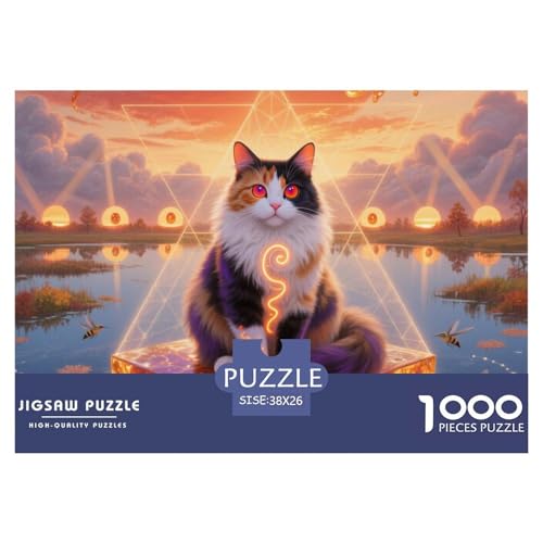 Persisch 1000 Teile Puzzle Pet Katze Für Kinder Ab 12 Jahren Herausforderung Detailreich Spielzeug Lernspiel 38x26cm/1000pcs von OJASDBDJE