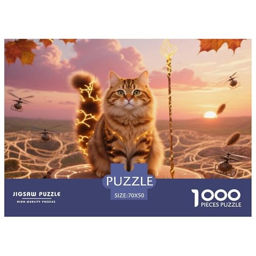 Persisch 1000 Teile Puzzle Pet Katze Für Kinder Ab 12 Jahren Herausforderung Detailreich Spielzeug Pädagogisches Spiel 70x50cm/1000pcs von OJASDBDJE