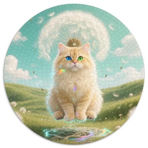 Persisch 1000 Teile Puzzle Pet Katze Rundes Puzzle Geeignet Ab 12 Jahren Pädagogisches Für Erwachsene Kinder Buntes Tier Geschenke 1000pcs (67.5x67.5cm) von OJASDBDJE