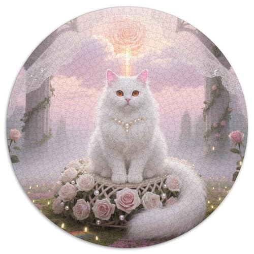 Persisch 1000 Teile Puzzles Pet Katze Rund Puzzle Geeignet Ab 12 Jahren Pädagogisches Für Erwachsene Kinder Buntes Tier Geschenke 1000pcs (67.5x67.5cm) von OJASDBDJE