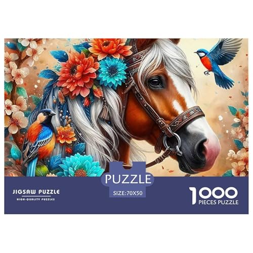 Pferd 1000 Teile Puzzle Tier Für Kinder Ab 12 Jahren Herausforderung Detailreich Spielzeug Lernspiel 70x50cm/1000pcs Pferd 1000 Teile Puzzle Tier Für Kinder Ab 12 Jahren Herausforderung Detailreich Spielzeug Lernspiel 70x50cm/1000pcs von OJASDBDJE