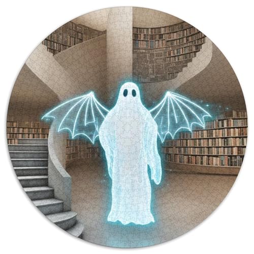 Phantom Bibliothekar Fledermaus Mit 1000 Teilen Puzzle Magische Fantasie Circular Puzzle Für Erwachsene Und Kinder Pädagogisches Für Erwachsene Kinder Buntes Tier Geschenke 1000pcs (67.5x67.5cm) von OJASDBDJE