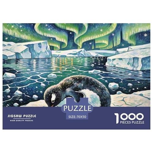 Pinguin 1000 Teile Puzzle Tiere Für Kinder Ab 12 Jahren Entspannend Premium-Qualität Spaß Lernspiel 70x50cm/1000pcs von OJASDBDJE