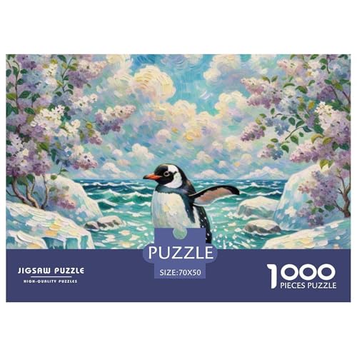 Pinguin 1000 Teile Puzzle Tiere Für Kinder Ab 12 Jahren Herausforderung Detailreich Spaß Lernspiel 70x50cm/1000pcs von OJASDBDJE