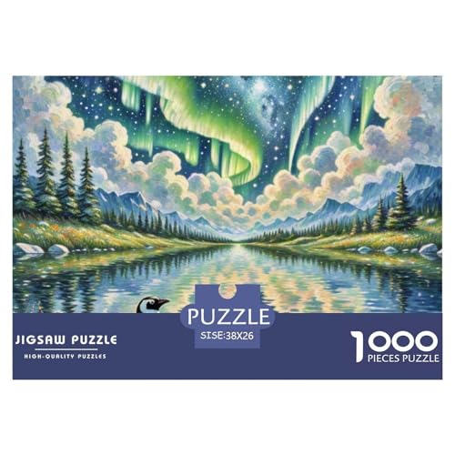 Pinguin 1000 Teile Puzzle Tiere Geschenke Für Frauen/Männer Entspannend Detailreich Spaß Pädagogisches Spiel 38x26cm/1000pcs von OJASDBDJE