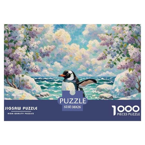 Pinguin 1000 Teile Puzzles Tiere Für Kinder Ab 12 Jahren Entspannend Detailreich Spielzeug Pädagogisches Spiel 38x26cm/1000pcs von OJASDBDJE
