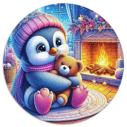 Pinguin Mit 1000 Teilen Puzzle Circular Puzzles Für Erwachsene Und Kinder Pädagogisches Für Erwachsene Kinder Buntes Tier Geschenke 1000pcs (67.5x67.5cm) von OJASDBDJE