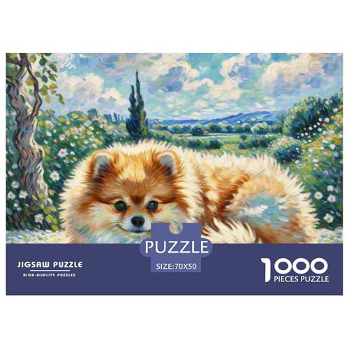 Pommern 1000 Teile Puzzle Haustier Hund Geschenke Für Frauen/Männer Herausforderung Detailreich Spielzeug Pädagogisches Spiel 70x50cm/1000pcs von OJASDBDJE