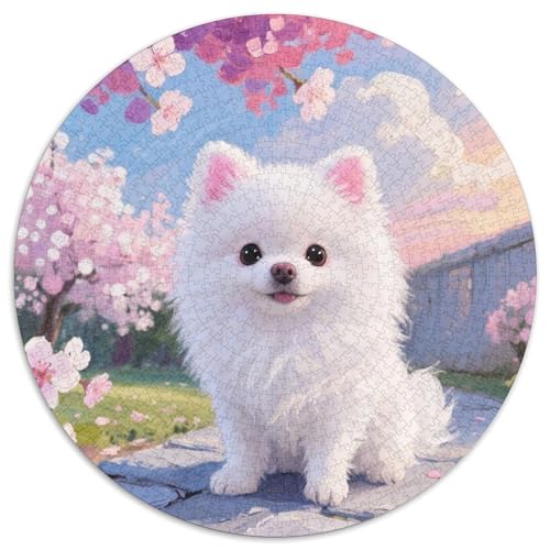 Pommern 1000 Teile Puzzle Tierhund Circular Puzzle Geeignet Ab 12 Jahren Pädagogisches Für Erwachsene Kinder Buntes Tier Geschenke 1000pcs (67.5x67.5cm) von OJASDBDJE
