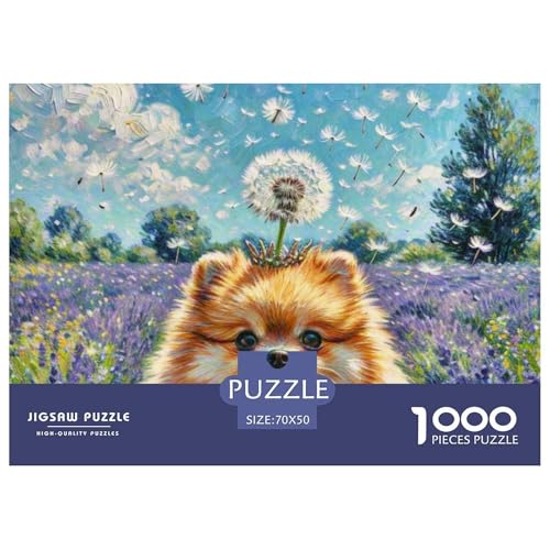 Pommern 1000 Teile Puzzles Haustier Hund Für Kinder Ab 12 Jahren Entspannend Detailreich Spaß Lernspiel 70x50cm/1000pcs von OJASDBDJE