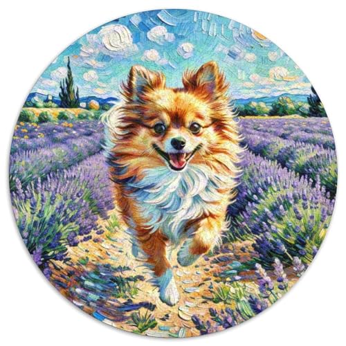 Pommern Mit 1000 Teilen Puzzle Tierhund Circular Puzzle Für Erwachsene Und Kinder Pädagogisches Für Erwachsene Kinder Buntes Tier Geschenke 1000pcs (67.5x67.5cm) von OJASDBDJE