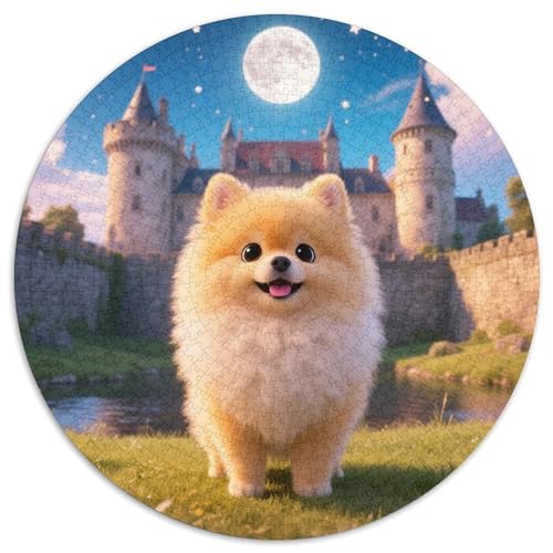 Pommern Mit 1000 Teilen Puzzles Tiere Circular Puzzles Für Erwachsene Und Kinder Pädagogisches Für Erwachsene Kinder Buntes Tier Stressabbau-Spielzeug 1000pcs (67.5x67.5cm) von OJASDBDJE