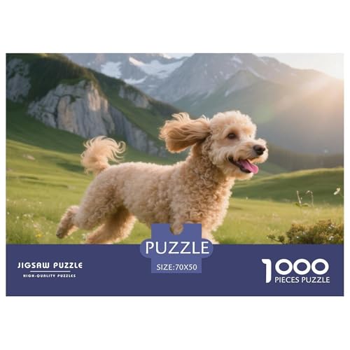 Poodle 1000 Teile Puzzle Haustier Hund Für Die Ganze Familie Entspannend Detailreich Spaß Lernspiel 70x50cm/1000pcs von OJASDBDJE