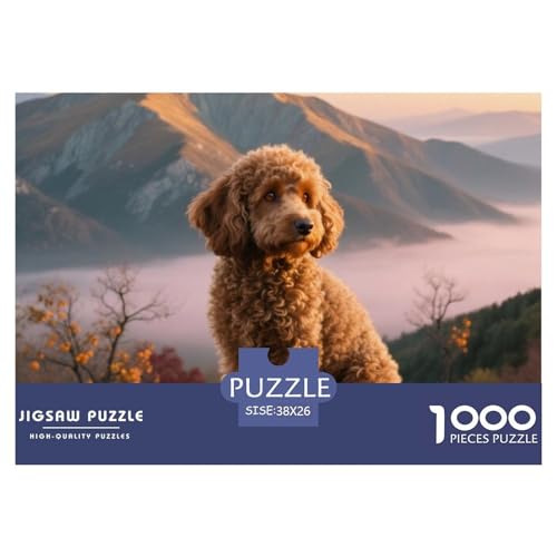 Poodle 1000 Teile Puzzle Haustier Hund Für Die Ganze Familie Herausforderung Detailreich Spaß Pädagogisches Spiel 38x26cm/1000pcs von OJASDBDJE