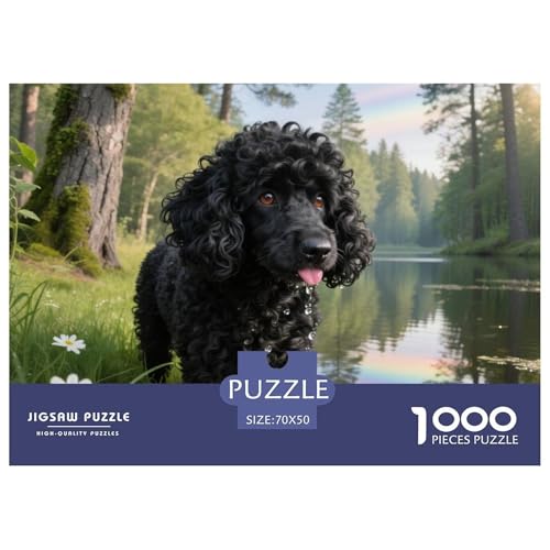 Poodle 1000 Teile Puzzle Haustier Hund Geschenke Für Frauen/Männer Herausforderung Premium-Qualität Spaß Pädagogisches Spiel 70x50cm/1000pcs von OJASDBDJE