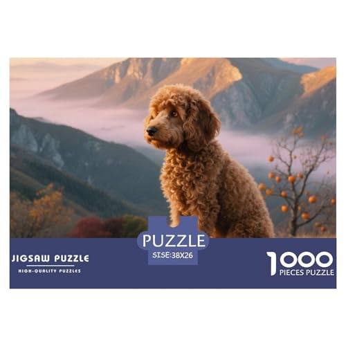 Poodle 1000 Teile Puzzles Haustier Hund Für Kinder Ab 12 Jahren Entspannend Detailreich Spielzeug Lernspiel 38x26cm/1000pcs von OJASDBDJE