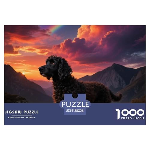 Portugiesischer Wasserschäfer 1000 Teile Puzzle Haustier Hund Für Die Ganze Familie Entspannend Detailreich Spielzeug Lernspiel 38x26cm/1000pcs von OJASDBDJE