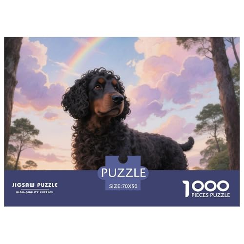 Portugiesischer Wasserschäfer 1000 Teile Puzzle Haustier Hund Für Kinder Ab 12 Jahren Herausforderung Premium-Qualität Spielzeug Lernspiel 70x50cm/1000pcs von OJASDBDJE
