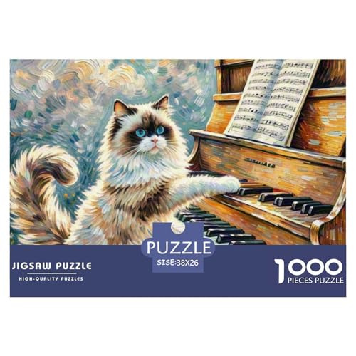 Ragdoll 1000 Teile Puzzle Pet Katze Für Die Ganze Familie Entspannend Detailreich Spielzeug Pädagogisches Spiel 38x26cm/1000pcs von OJASDBDJE