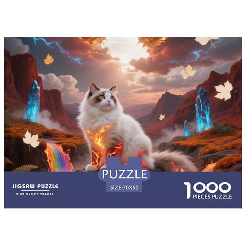 Ragdoll 1000 Teile Puzzle Pet Katze Für Die Ganze Familie Herausforderung Detailreich Spaß Lernspiel 70x50cm/1000pcs von OJASDBDJE