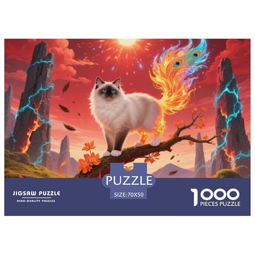 Ragdoll 1000 Teile Puzzle Pet Katze Für Die Ganze Familie Herausforderung Detailreich Spaß Pädagogisches Spiel 70x50cm/1000pcs von OJASDBDJE