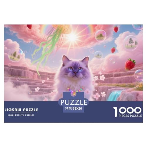 Ragdoll 1000 Teile Puzzle Pet Katze Geschenke Für Frauen/Männer Herausforderung Detailreich Spielzeug Lernspiel 38x26cm/1000pcs von OJASDBDJE