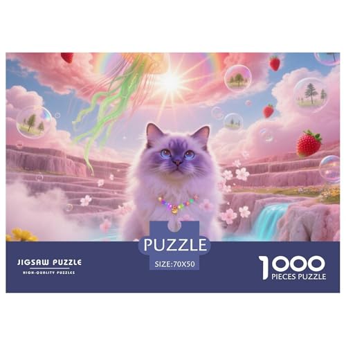 Ragdoll 1000 Teile Puzzles Pet Katze Für Kinder Ab 12 Jahren Entspannend Detailreich Spaß Lernspiel 70x50cm/1000pcs von OJASDBDJE