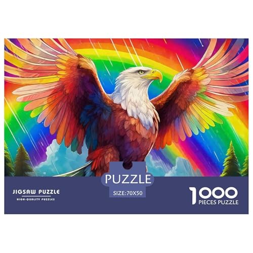 Regenbogenadler 1000 Teile Puzzle Bird Für Kinder Ab 12 Jahren Herausforderung Detailreich Spielzeug Lernspiel 70x50cm/1000pcs von OJASDBDJE
