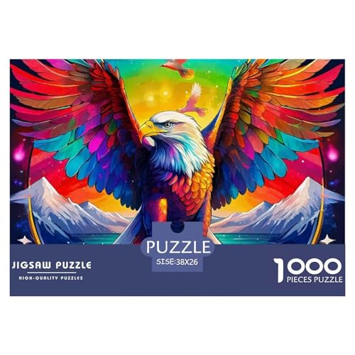 Regenbogenadler 1000 Teile Puzzle Bird Für Kinder Ab 12 Jahren Herausforderung Premium-Qualität Spielzeug Pädagogisches Spiel 38x26cm/1000pcs von OJASDBDJE