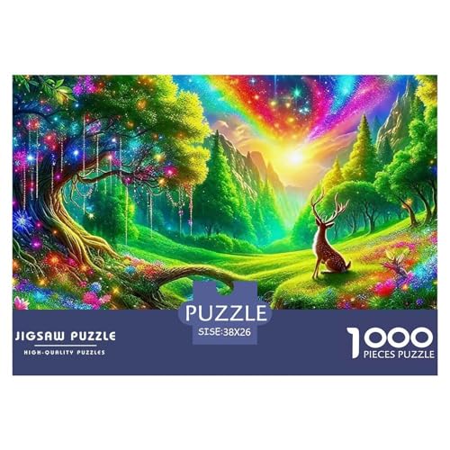 Regenbogenwald 1000 Teile Puzzle Scene Für Die Ganze Familie Entspannend Detailreich Spaß Lernspiel 38x26cm/1000pcs von OJASDBDJE