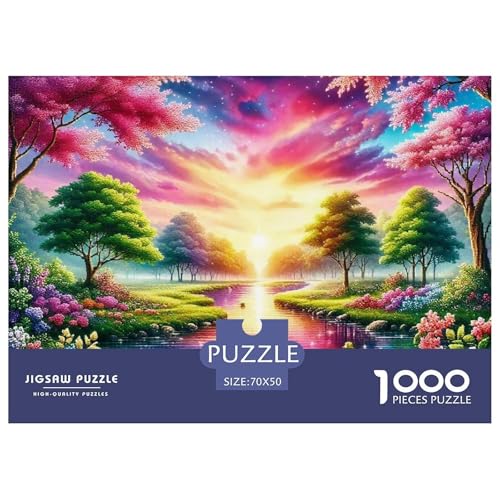 Regenbogenwald 1000 Teile Puzzle Scene Für Die Ganze Familie Herausforderung Detailreich Spaß Lernspiel 70x50cm/1000pcs von OJASDBDJE