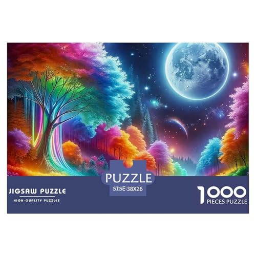Regenbogenwald 1000 Teile Puzzle Scene Für Die Ganze Familie Herausforderung Premium-Qualität Spielzeug Pädagogisches Spiel 38x26cm/1000pcs von OJASDBDJE