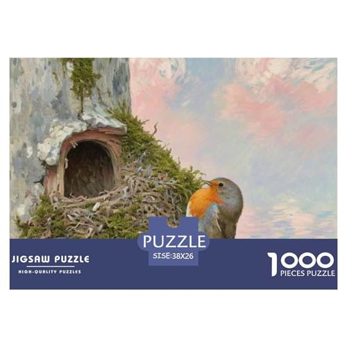 Robin 1000 Teile Puzzle Vogel Für Kinder Ab 12 Jahren Entspannend Detailreich Spielzeug Lernspiel 38x26cm/1000pcs von OJASDBDJE