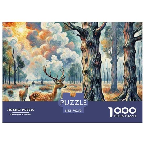 Roter Hirsch 1000 Teile Puzzle Tiere Für Kinder Ab 12 Jahren Herausforderung Premium-Qualität Spielzeug Lernspiel 70x50cm/1000pcs Roter Hirsch 1000 Teile Puzzle Tiere Für Kinder Ab 12 Jahren Herausforderung Premium-Qualität Spielzeug Lernspiel 70x50cm/1000pcs von OJASDBDJE