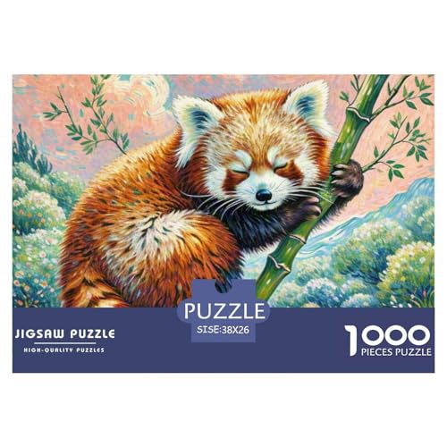 Roter Panda 1000 Teile Puzzle Tiere Für Die Ganze Familie Entspannend Detailreich Spaß Pädagogisches Spiel 38x26cm/1000pcs von OJASDBDJE