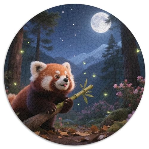 Roter Panda 1000 Teile Puzzle Tiere Rundes Puzzle Geeignet Ab 12 Jahren Pädagogisches Für Erwachsene Kinder Buntes Tier Geschenke 1000pcs (67.5x67.5cm) von OJASDBDJE