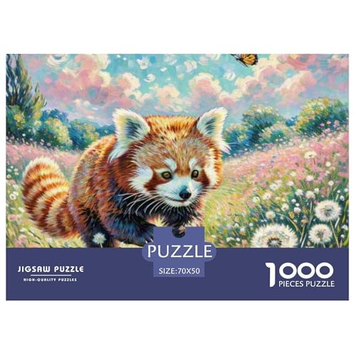 Roter Panda 1000 Teile Puzzles Tiere Für Kinder Ab 12 Jahren Entspannend Detailreich Spielzeug Lernspiel 70x50cm/1000pcs von OJASDBDJE