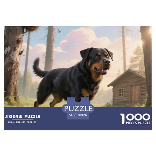 Rottweiler 1000 Teile Puzzle Haustier Hund Für Kinder Ab 12 Jahren Herausforderung Detailreich Spaß Lernspiel 38x26cm/1000pcs Rottweiler 1000 Teile Puzzle Haustier Hund Für Kinder Ab 12 Jahren Herausforderung Detailreich Spaß Lernspiel 38x26cm/1000pcs von OJASDBDJE