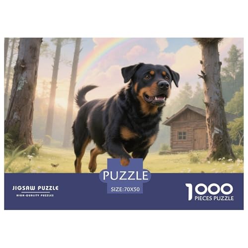 Rottweiler 1000 Teile Puzzles Haustier Hund Für Kinder Ab 12 Jahren Entspannend Detailreich Spielzeug Lernspiel 70x50cm/1000pcs Rottweiler 1000 Teile Puzzles Haustier Hund Für Kinder Ab 12 Jahren Entspannend Detailreich Spielzeug Lernspiel 70x50cm/1000pcs von OJASDBDJE