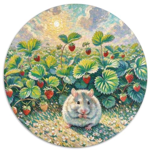 Schlafmaus 1000 Teile Puzzle Tiere Circular Puzzles Für Erwachsene Und Kinder Pädagogisches Für Erwachsene Kinder Buntes Tier Stressabbau-Spielzeug 1000pcs (67.5x67.5cm) von OJASDBDJE