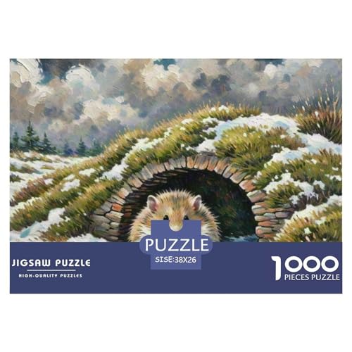 Schlafmaus 1000 Teile Puzzle Tiere Für Die Ganze Familie Herausforderung Premium-Qualität Spaß Lernspiel 38x26cm/1000pcs von OJASDBDJE